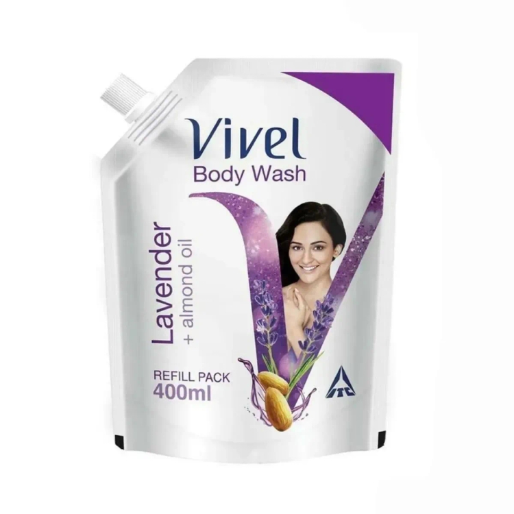 Vivel Body Wash Lavender Almond Oil Refill 400ml