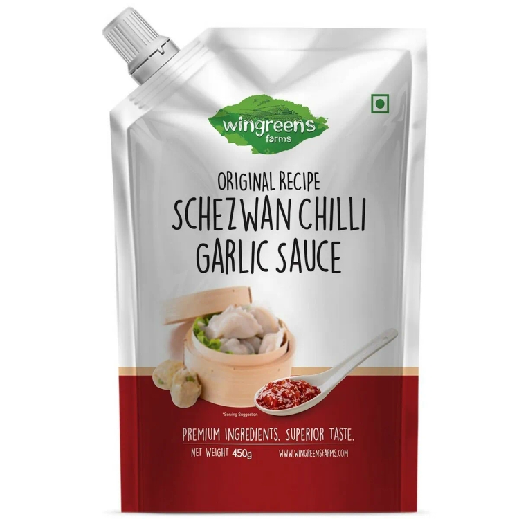 Wingreens Schezwan Chilli Garlic Sauce Spt Pouch 450g