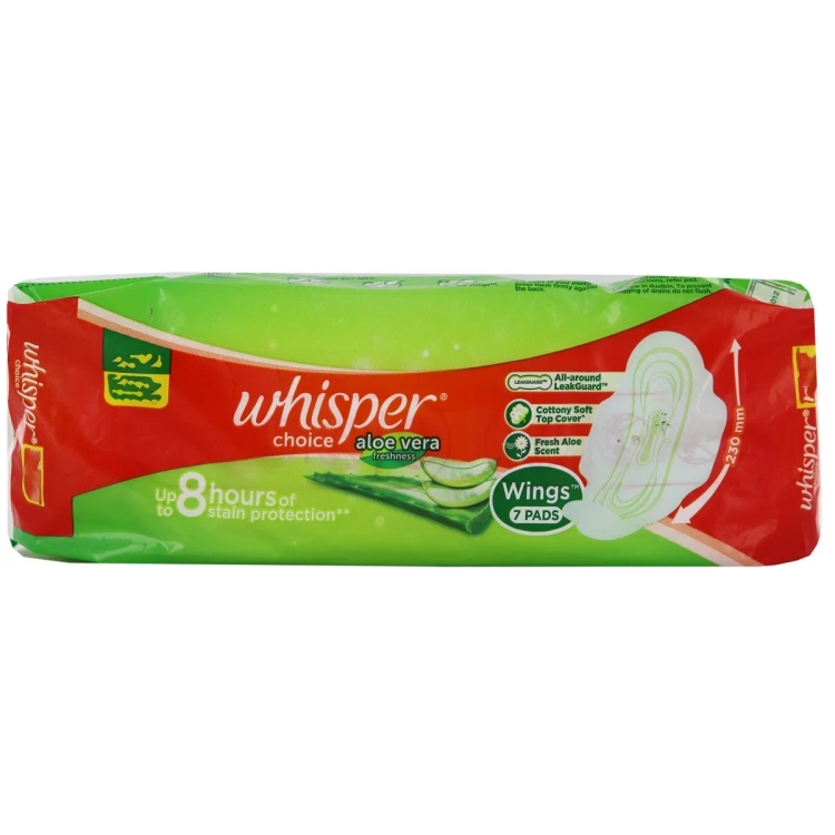 Whisper Sanitary Pad Choice Aloe Vera 6S