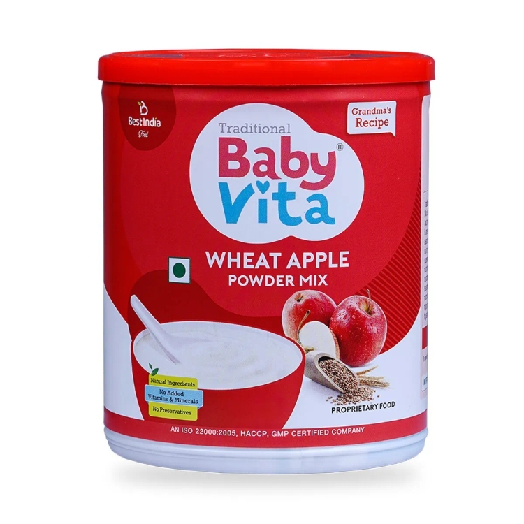 Babyvita Wheat Apple Powder Mix Jar 300g