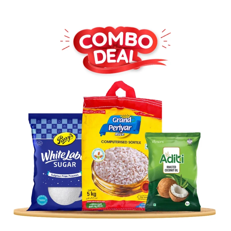 Lulu Grocery Food- Rice+oil+Sugar Pack