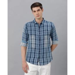 Marco Donateli Mens Blue Checked Casual Shirt Extra Large 6266