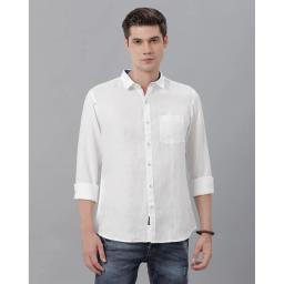 Marco Donateli Mens White Solid Casual Shirt