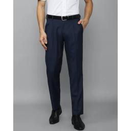 Louis Philippe Men Regular Fit Navy Stripe Fromal Trousers 38 LPTPMRGFF78449