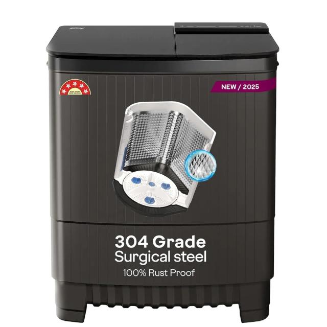 Godrej 8 kg Semi Automatic Top Load Washing Machine WSEDGE ULTS 80 5.0 DB2M CSGR Grey  