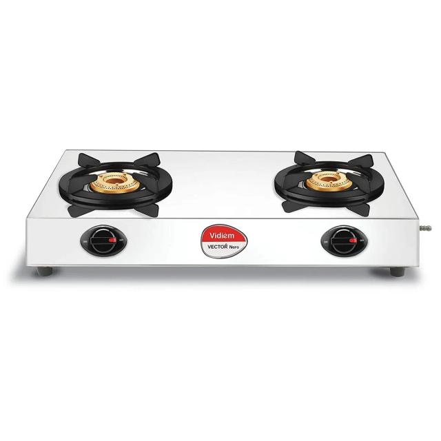 Vidiem Vector Nero 2B Stainless Steel Manual Gas Stove  (2 Burners)