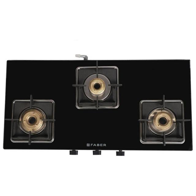 Faber 3BB BK Glass Manual Gas Stove 