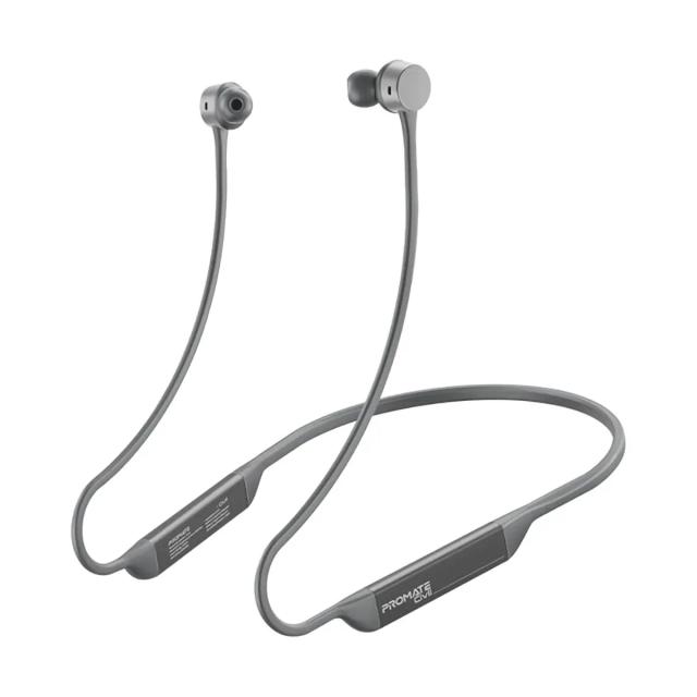 Promate Civil Wireless Neckband Earphones with Hall Switch Sensor Silver 
