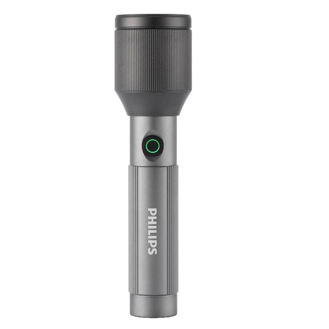 Philips Aircraft Aluminium Alloy 22cms Zoom LED Rechargeable Flashlight SFL2142/56