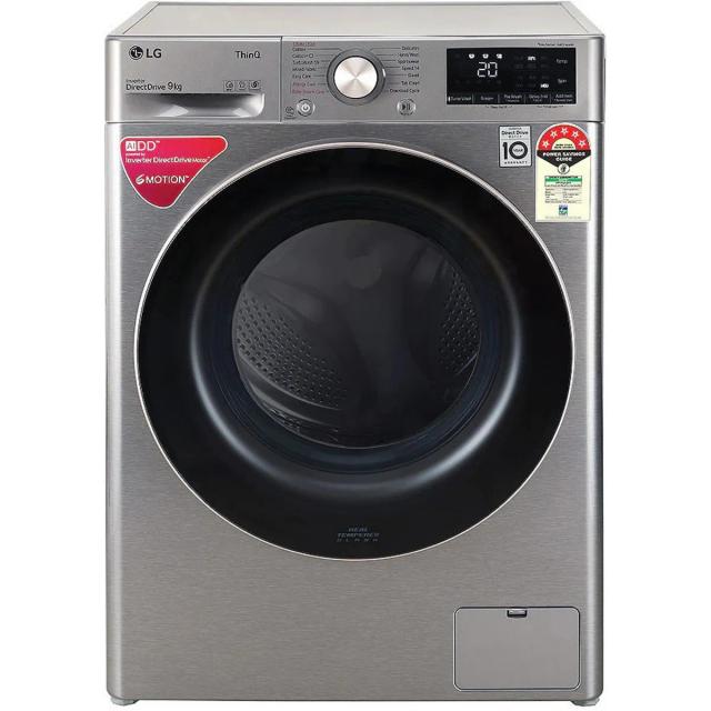 LG 9 kg Fully Automatic Front Load Washing Machine FHB1209Z4P Platinum Silver