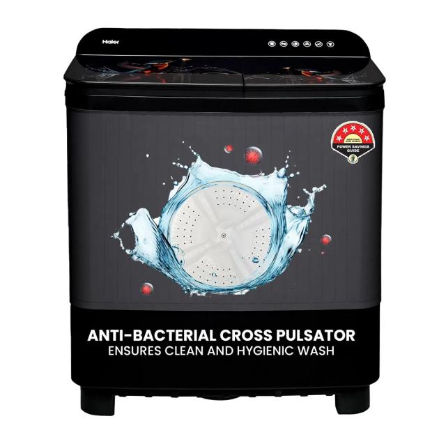Haier 9 Kg Semi Automatic Top Load Washing Machine HTW90-178FL Black