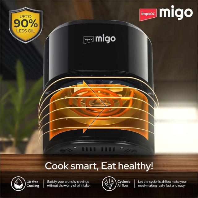 Impex Migo Nutrifry Digital Air Fryer 4.5 L Black