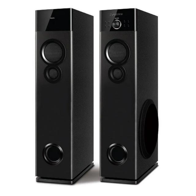 PHILIPS 120W Multimedia Speaker With  Surround Sound, 2.0 Channel (Black)