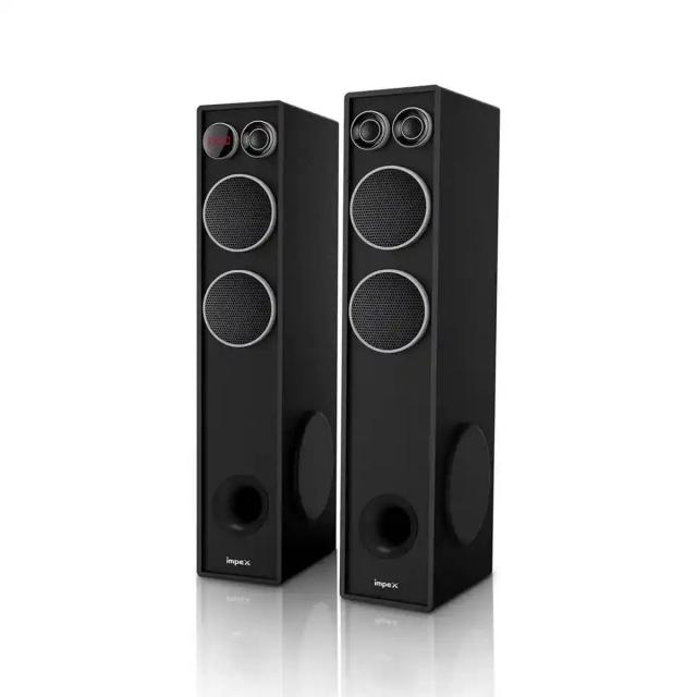 Impex Thunder T5 120 W 2.0 Bluetooth Tower Speaker With Fully Functional Remote Control (Black)