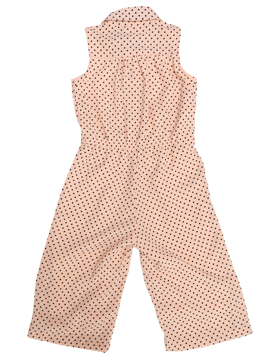 Doodle Girls Ankle/Full Length Jumpsuit Casual Dress- Peach- 6Y