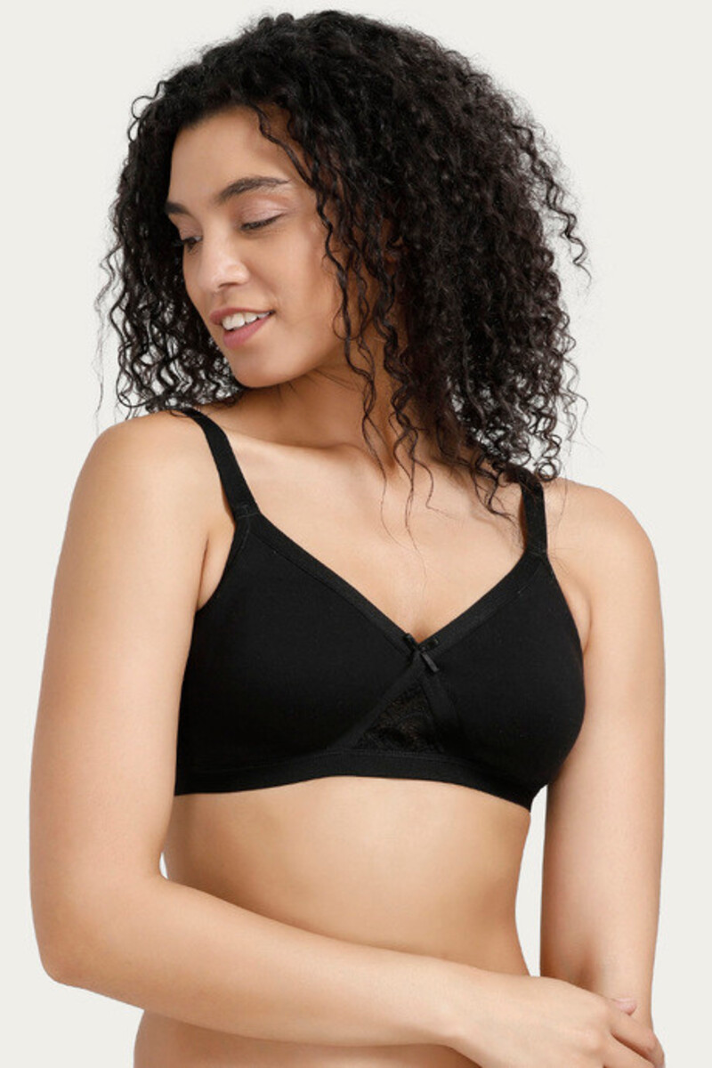 Buy Zivame Double Layered Non Wired Full Coverage Bra - Black - D
