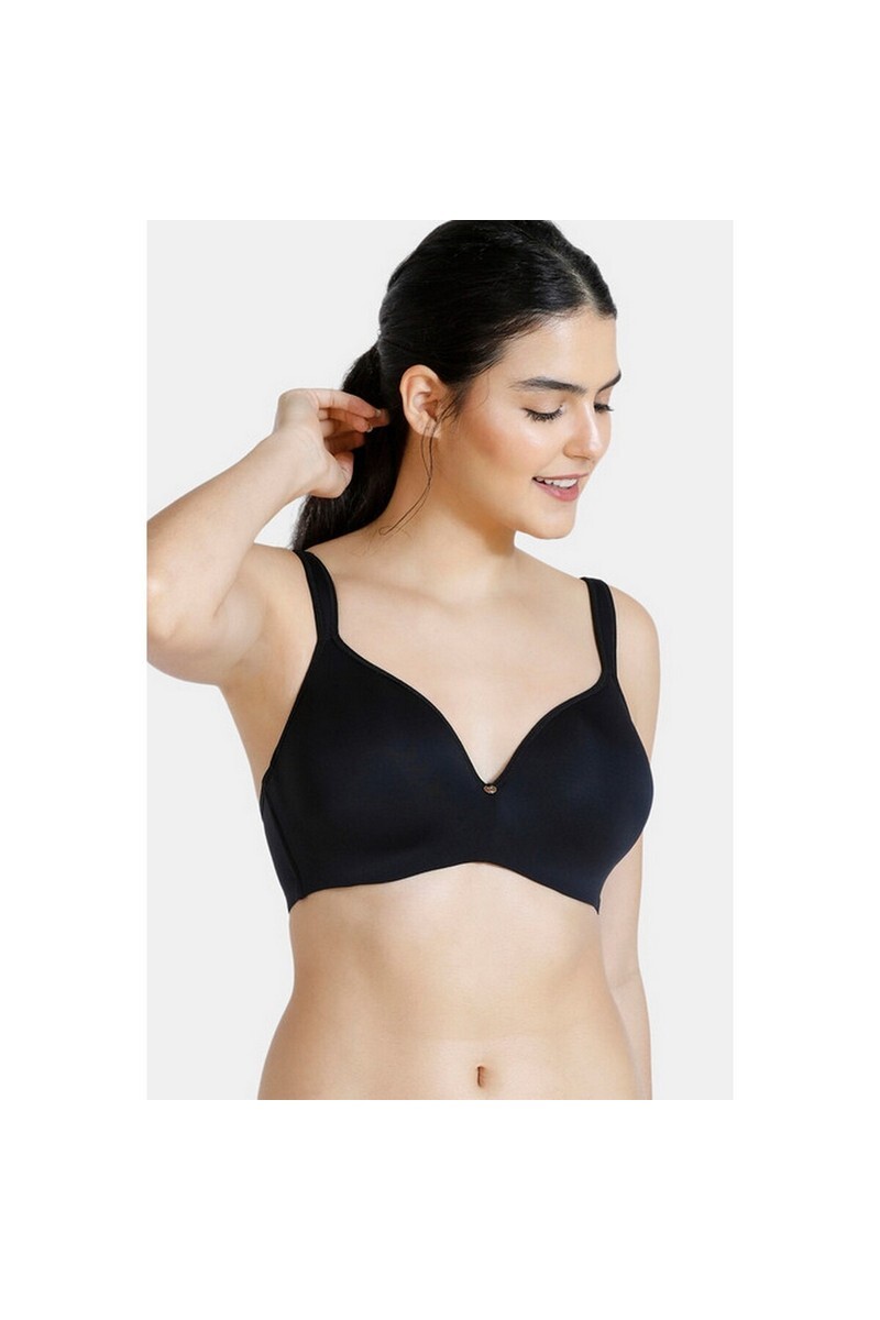 Buy Zivame True Curv Padded Non Wired Full Coverage Super Support Bra -  Anthracite - F Cup Online - Lulu Hypermarket India