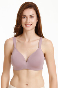 Zivame True Curv Padded Non Wired Full Coverage Super Support Bra - Elderberry - C Cup