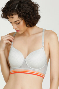 Zivame Urban Leisure Padded Non Wired 3/4th Coverage T-Shirt Bra - Mirage Grey - C Cup