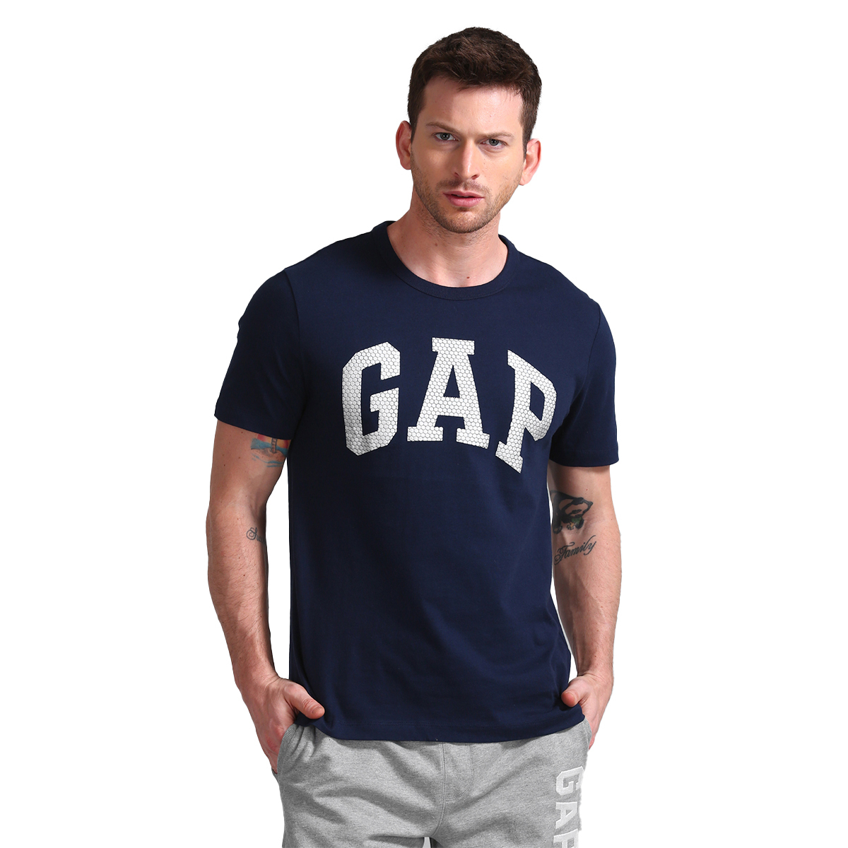 GAP Men Casual Topwear 45388510504 Short sleeves Blue