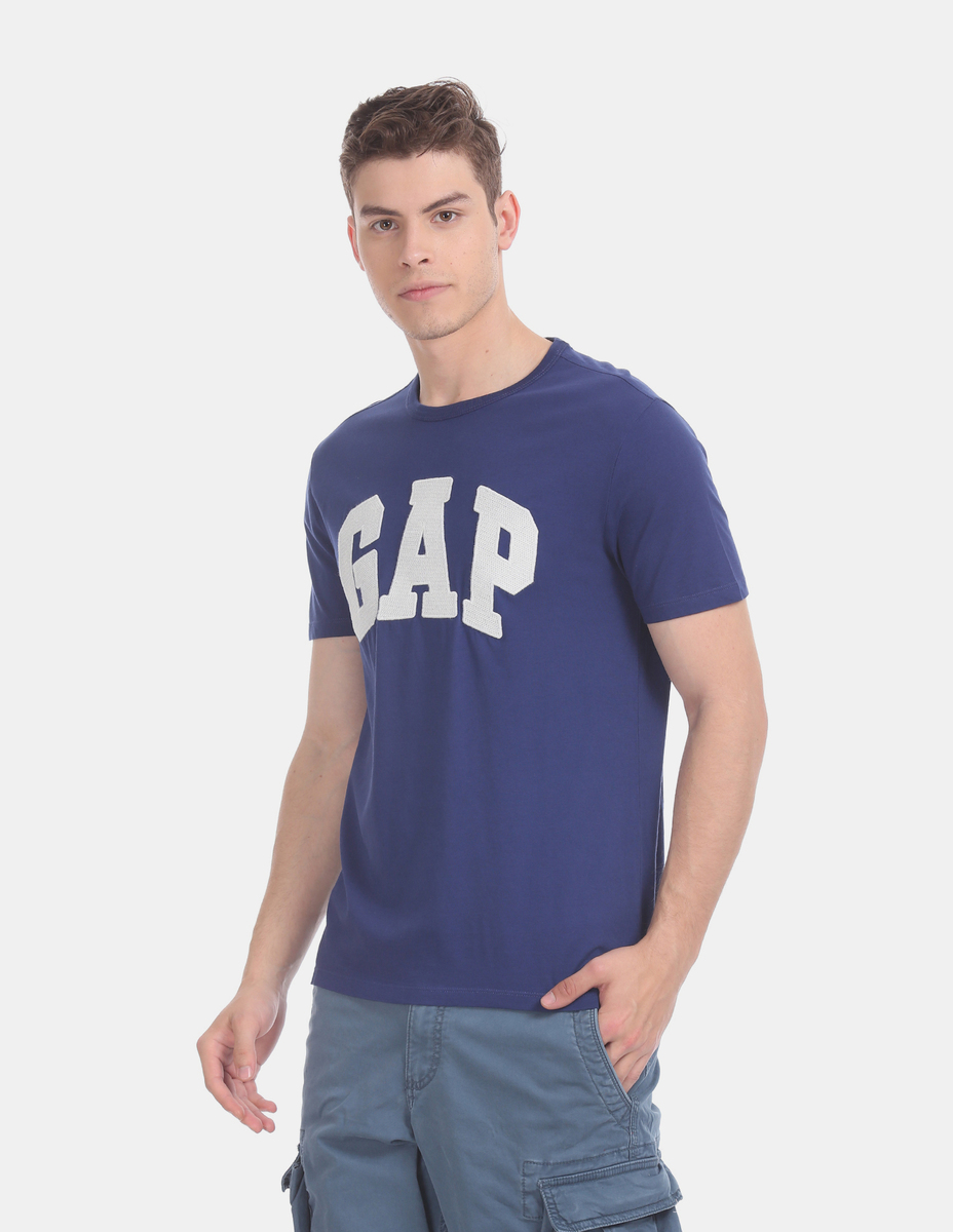 GAP Men Casual Topwear 56949278801 Short sleeves Blue