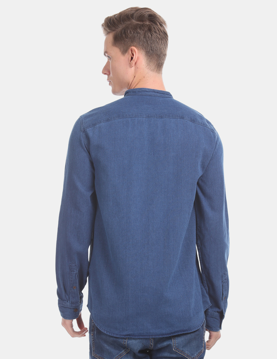 GAP Men Casual Topwear 51302139900 Long sleeves Blue