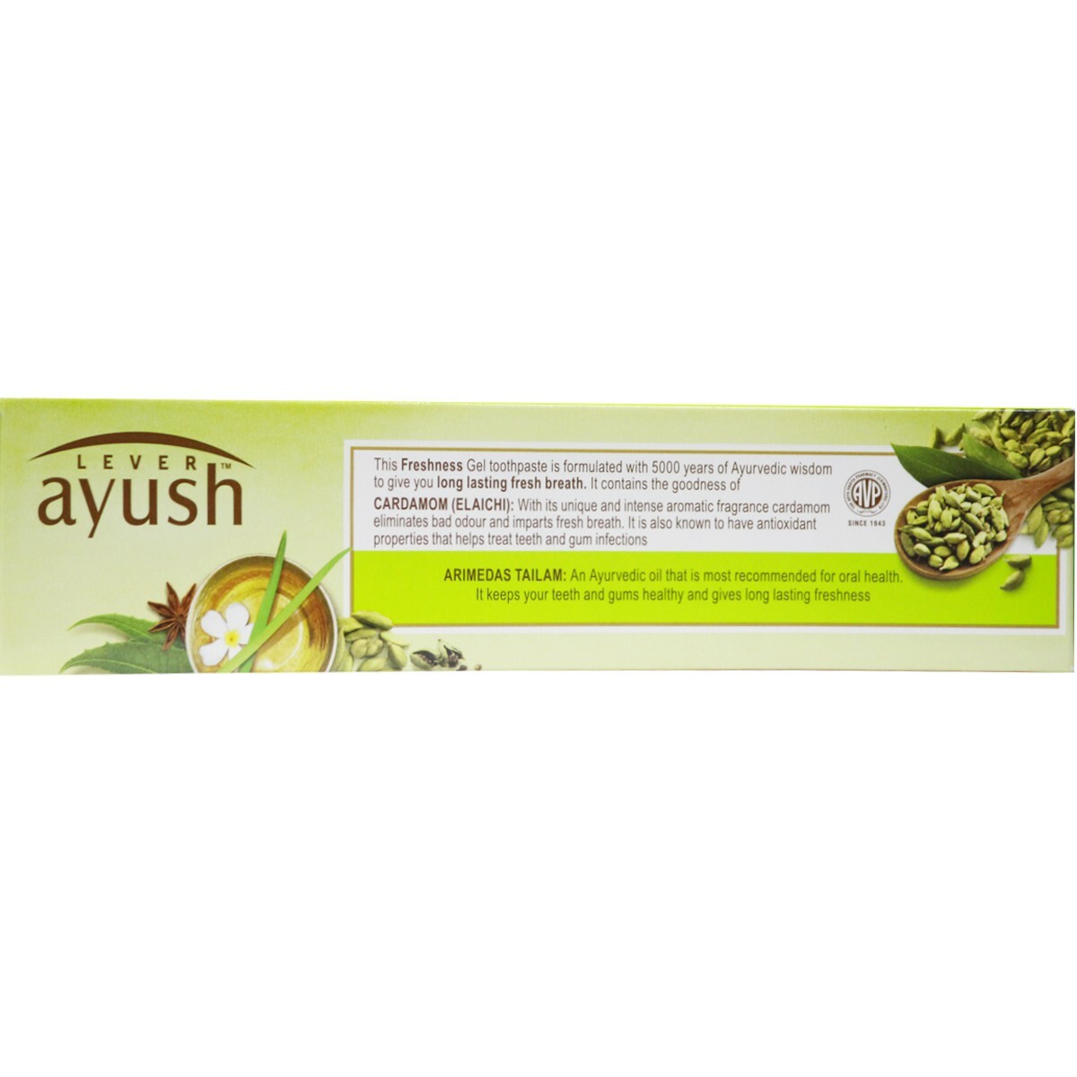 Ayush Toothpaste Fresh Gel Cardamom 300g
