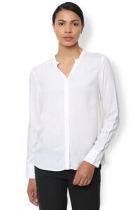 Van Heusen Woman Regular Fit Full Sleeve Solid Color Casual Shirt With Mandarin Collar - Off White
