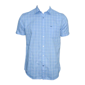 OXEMBERG Men Casual Shirt LOJN1348H Short Sleeve  Blue