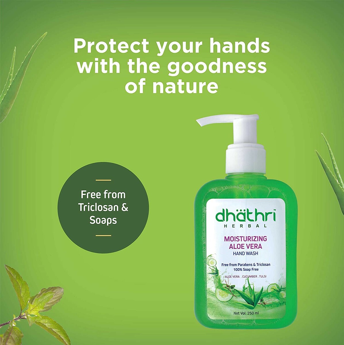 Dhathri Moisturizing  Aloe Vera Hand Wash 250ml