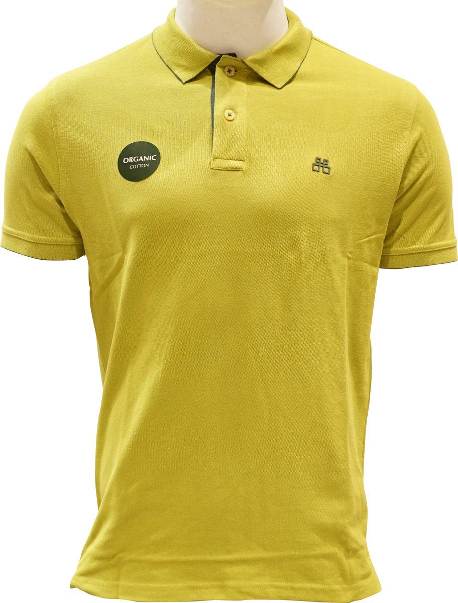 Debakers Mens Polo T-Shirt Golden Lime Large