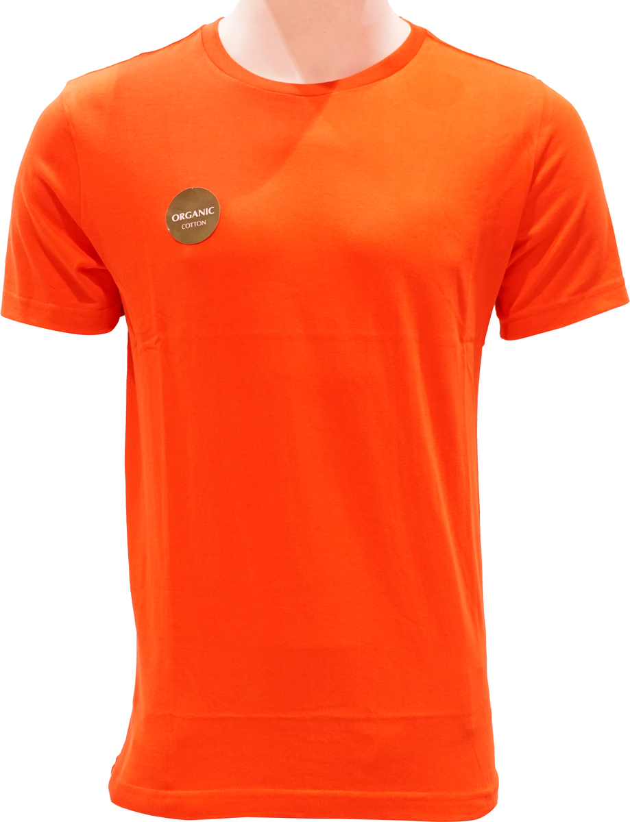 Debakers Mens Round Neck T-Shirt Orange Extra Large