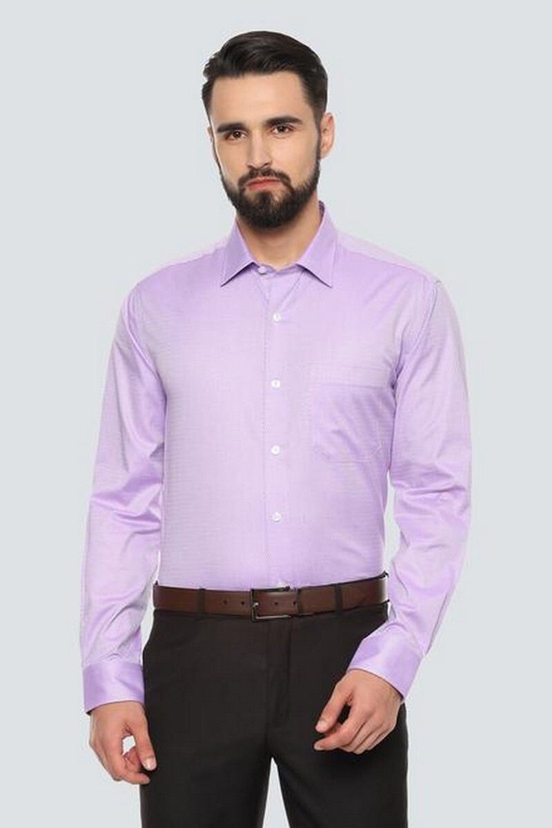 Louis Philippe Men Shirt LPSFMSLBG42021 Purple 39