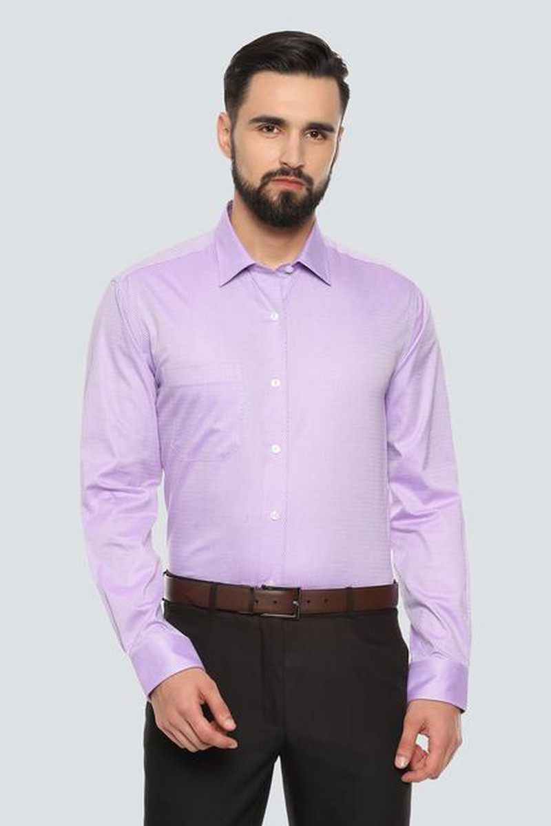 Louis Philippe Men Shirt LPSFMSLBG42021 Purple 40