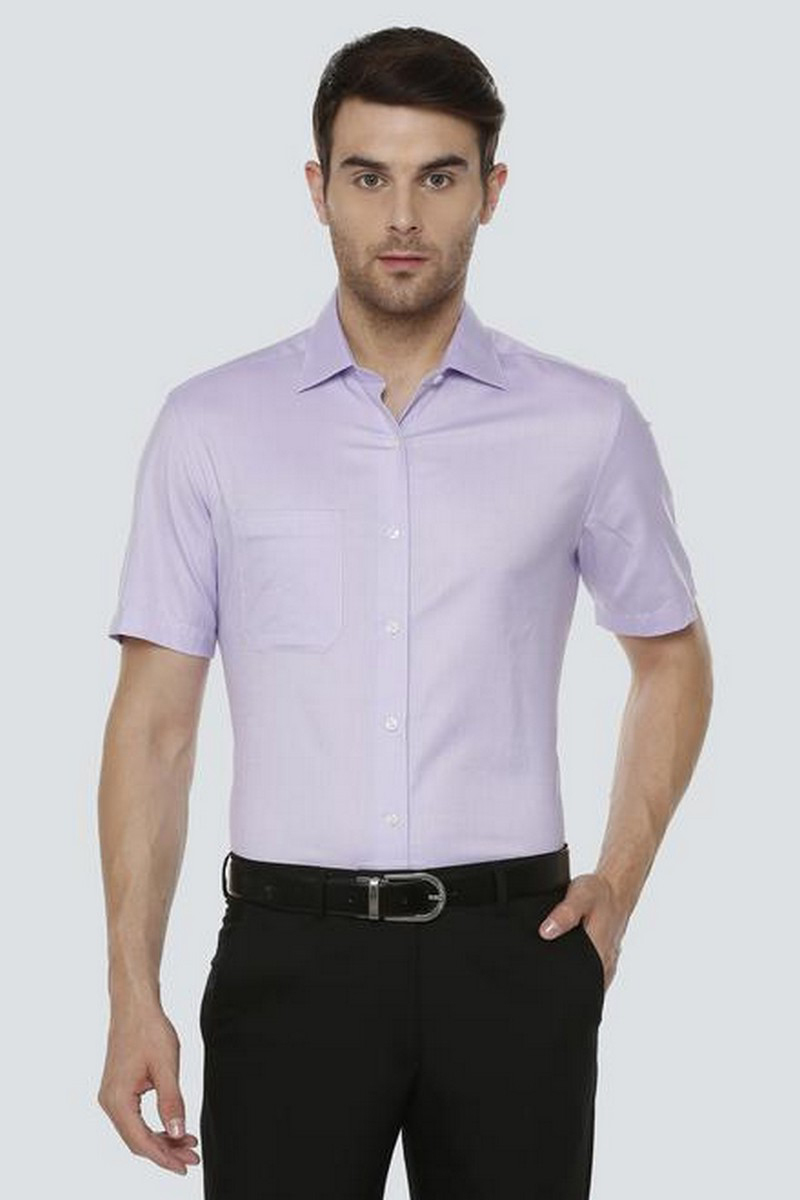Louis Philippe Men Shirt LPSHMCLBR51530 Purple 42