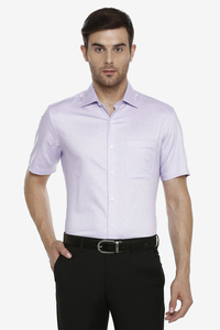 Louis Philippe Men Shirt LPSHMCLBR515 Purple