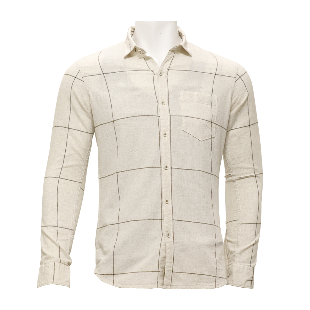 Marco Donateli Mens Casual Shirt Ls 1000712 Natural