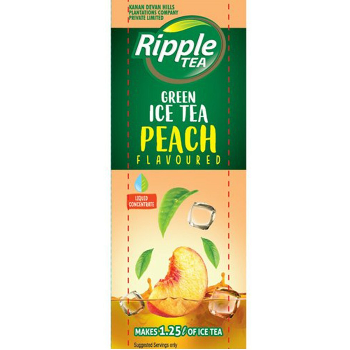 Ripple Green Iced Tea Peach Flav Conc 250ml