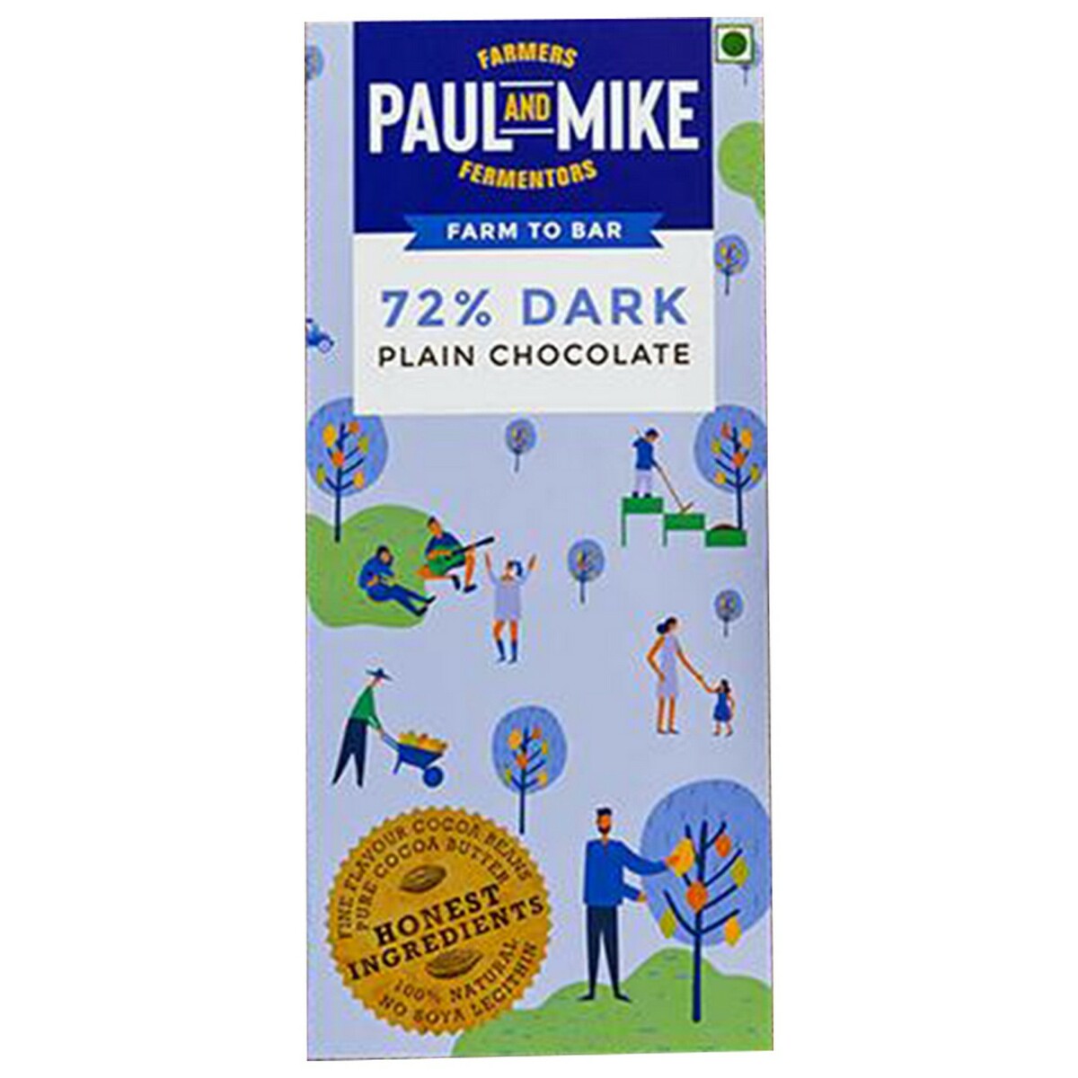 Paul & Mike 72% Plain Chocolate 68Gm