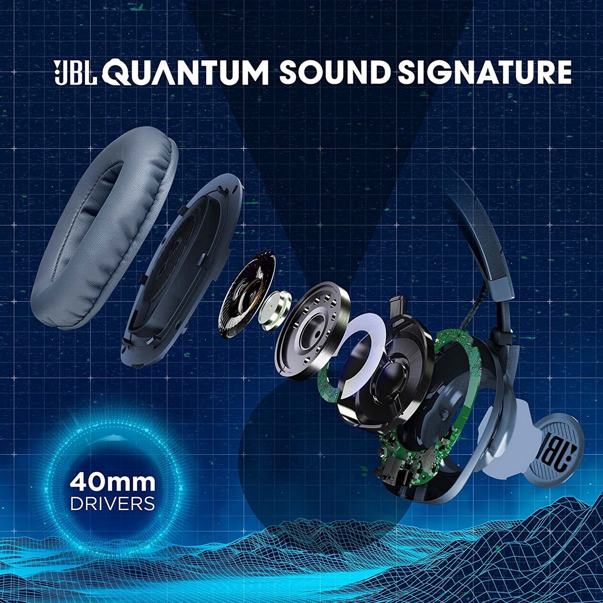 JBL Bluetooth Headphone Quantum 100 Blue