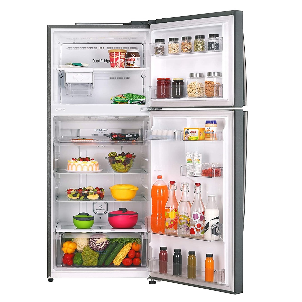 LG Double Door Refrigerator GL-T432FPZ3 Shiny Steel 437Ltr