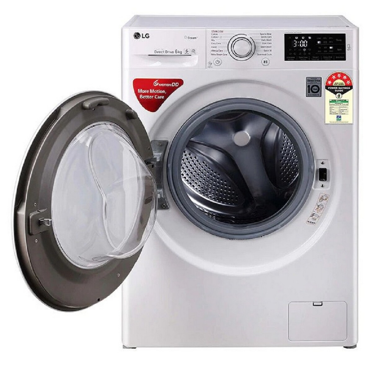 LG Fully Automatic Front Load Washing Machine FHT1006ZNW 6 Kg 5*