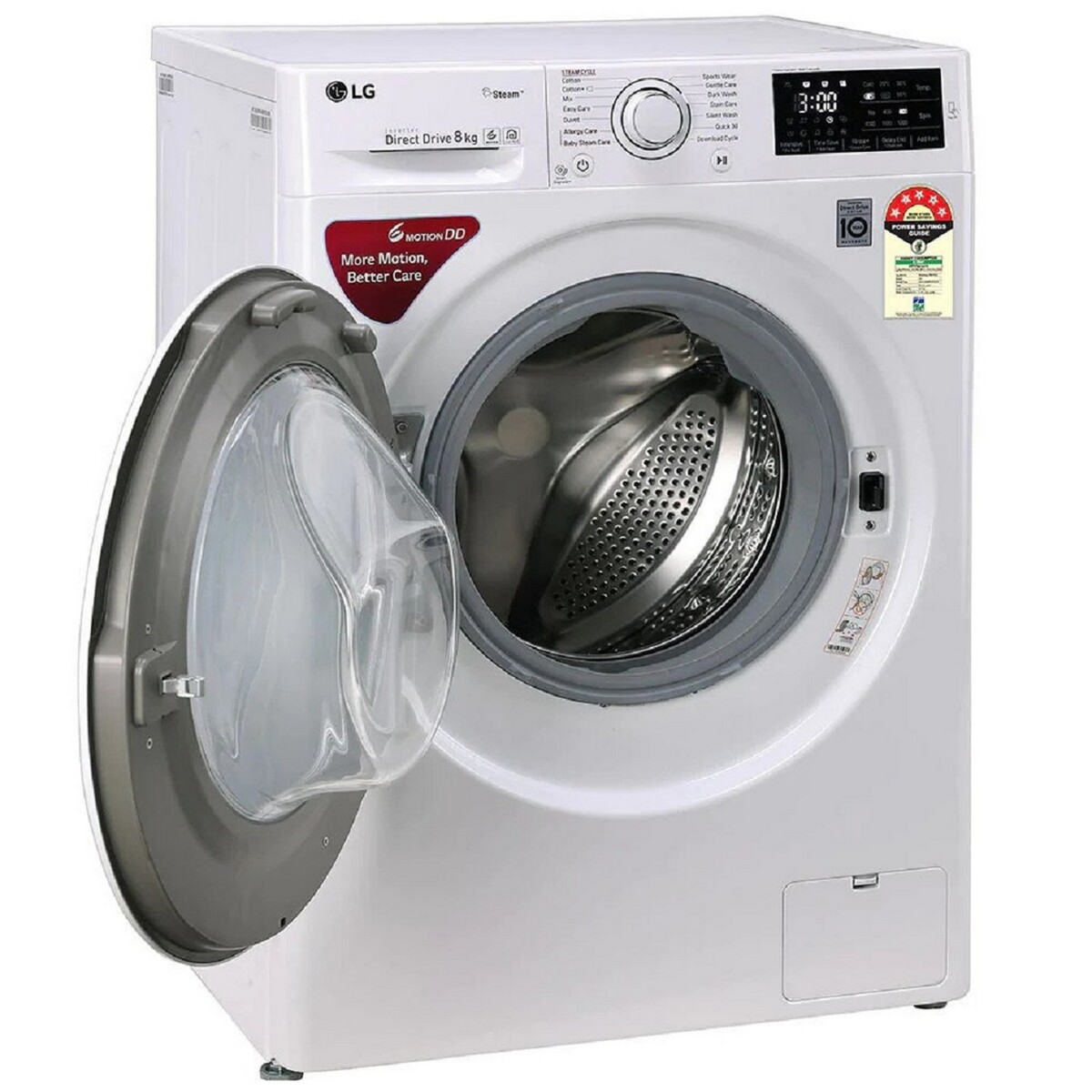 LG Fully Automatic Front Load Washing Machine FHT1208ZNW 8 Kg 5*