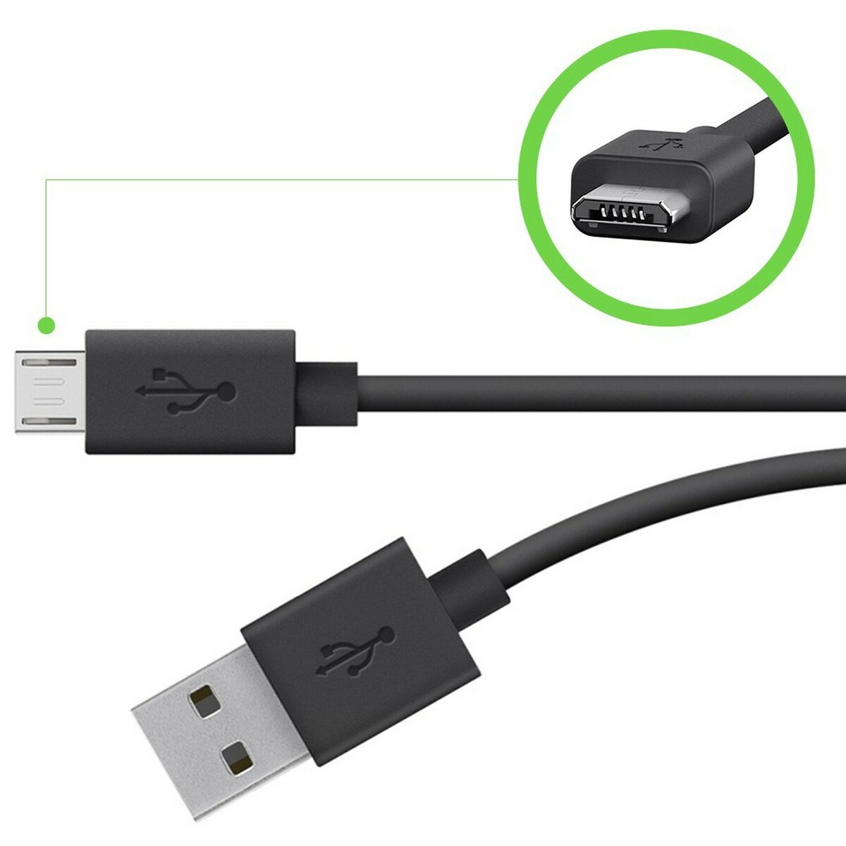 Belkin Micro USB to USB 2.0 Cable 1M Black