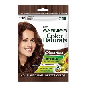 Garnier  Hair Color  Cream Naturals Caramel Brown Sachet Shade 5.32