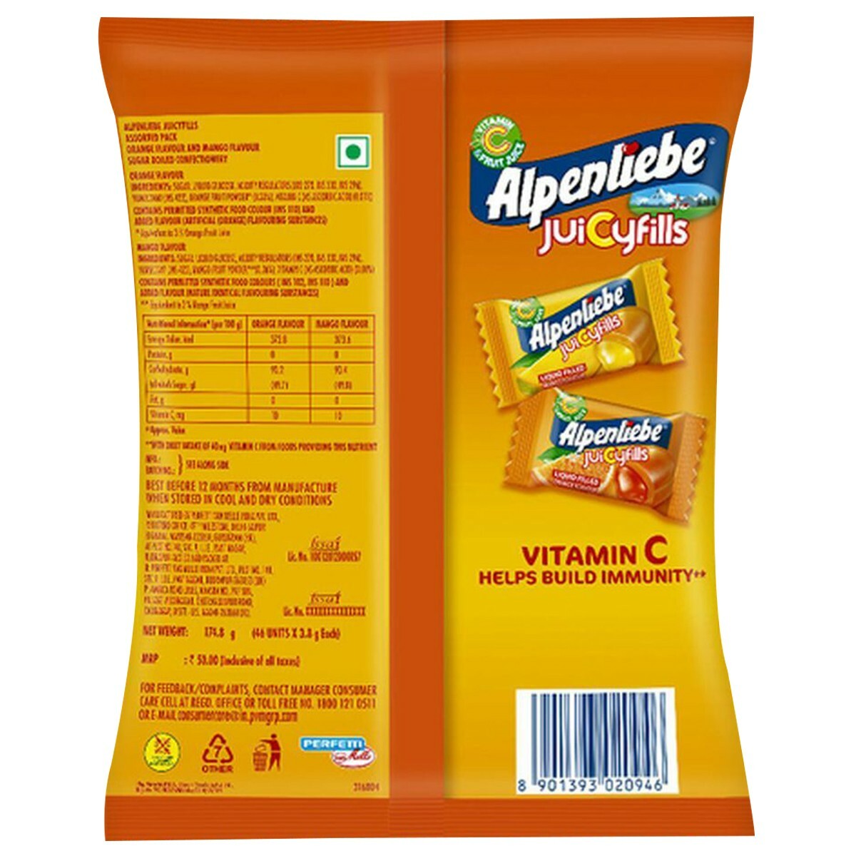 Alpenliebe Juicyfills Pouch 46 Pcs