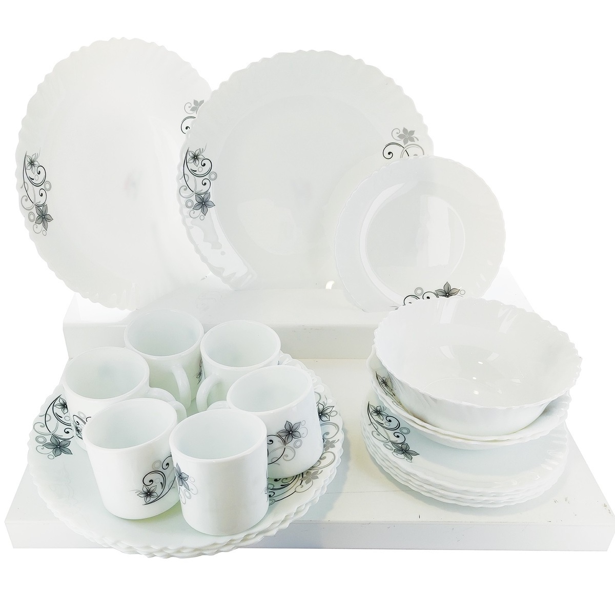 Cello Dinner Set Imperial Deco 21Pc With Cup