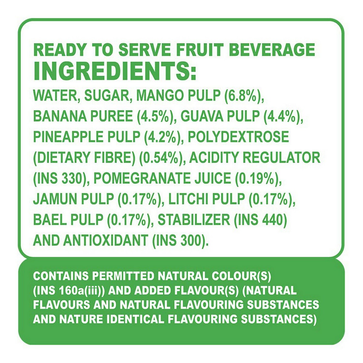 B Natural Mixed Fruit Juice 1Litre