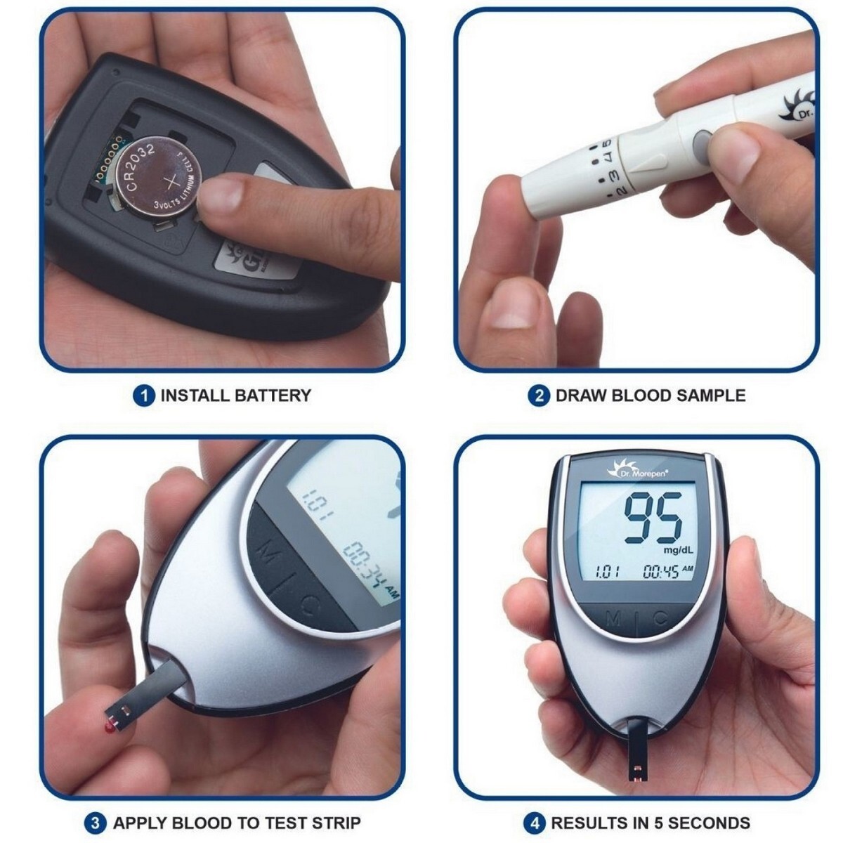 Dr. Morepen BG-03 Blood Glucose Test 25 Strips