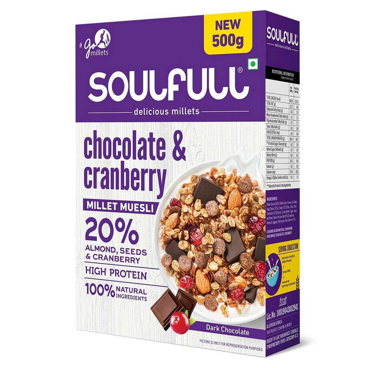 Soulfull Millet Muesli Chocolate & Cranberry 500g